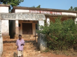 Durkhal primary school, Jaymal Majhi, a CAG member and village head